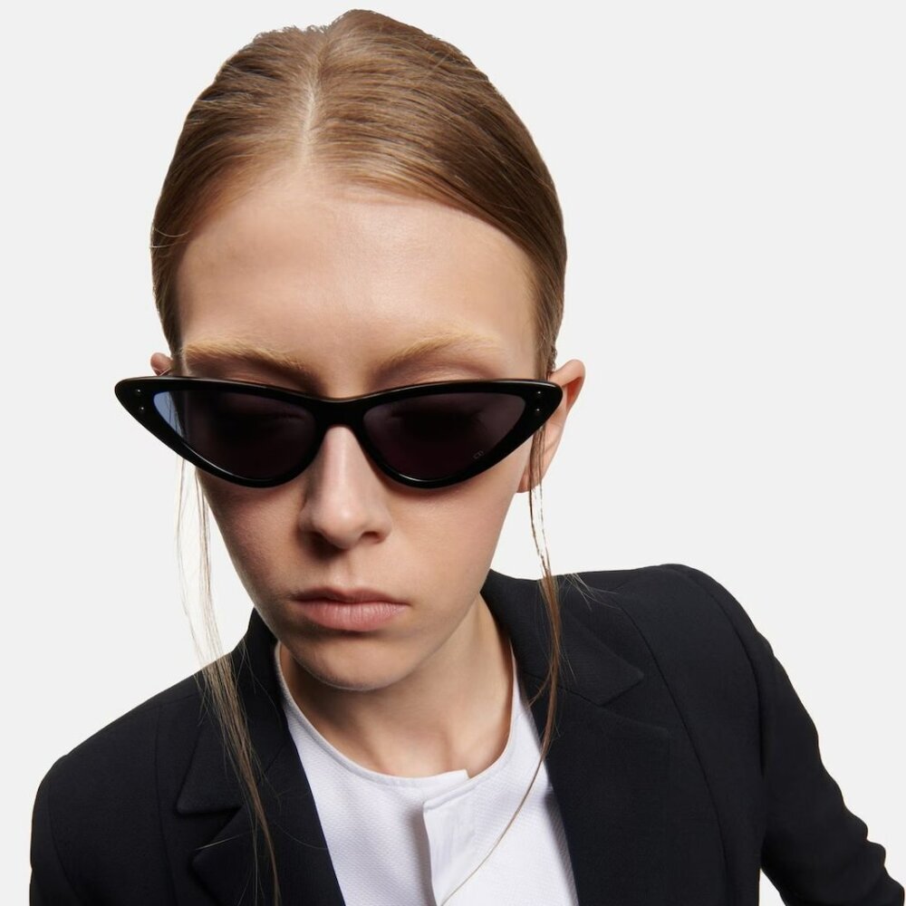 Dior MISSDIOR B4U CD40105U 01V 12B0 BRAND NEW Sunglasses Shiny Black Blue Unisex - Picture 4 of 13